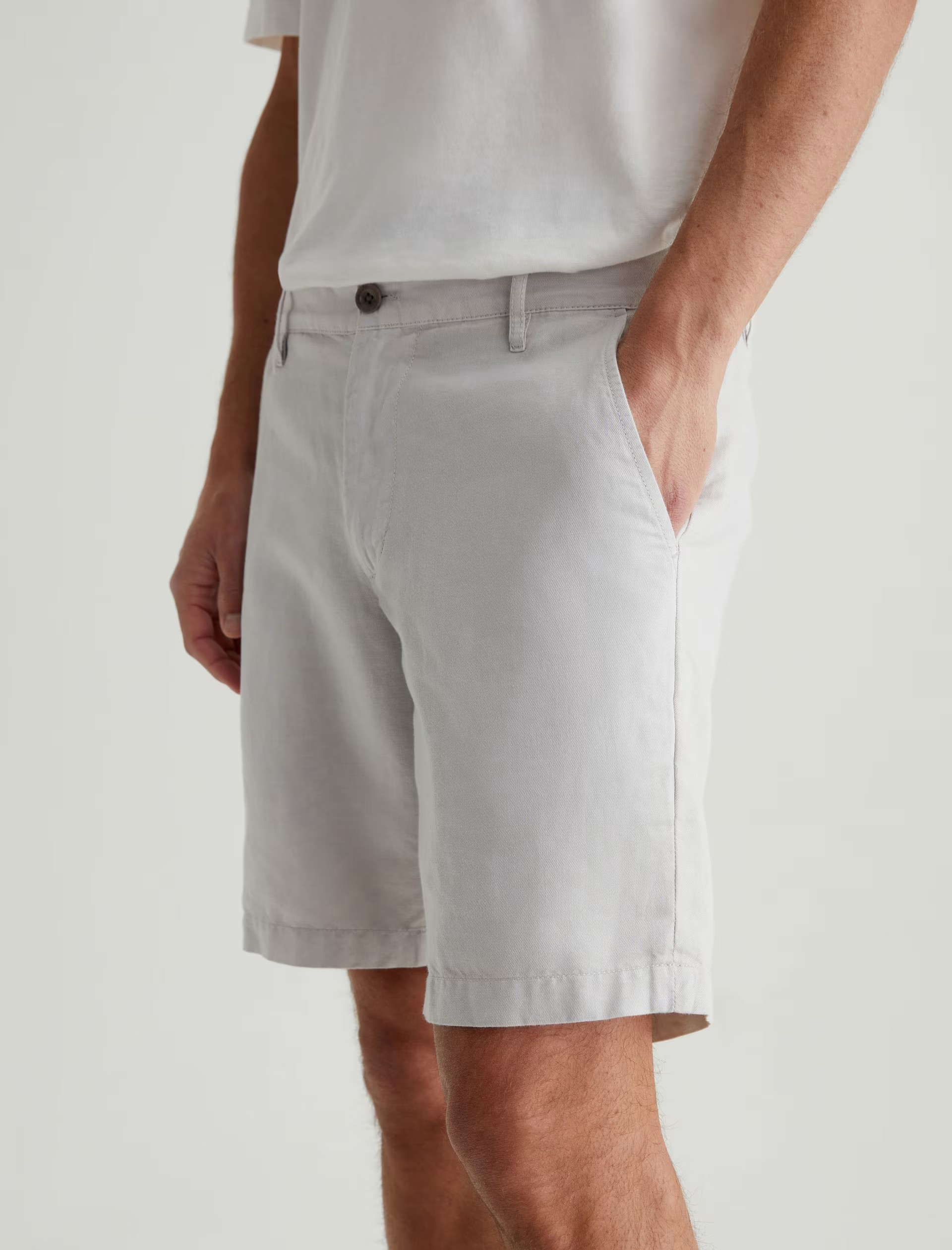 AG - Linen Blend Wanderer Short - Silver Fog
