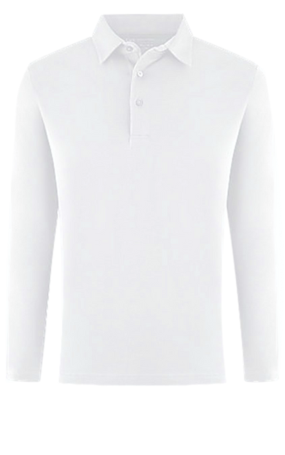 Georg Roth Los Angeles - Luxury Pima Cotton Mens Polo Long Sleeves POLS-1013 White