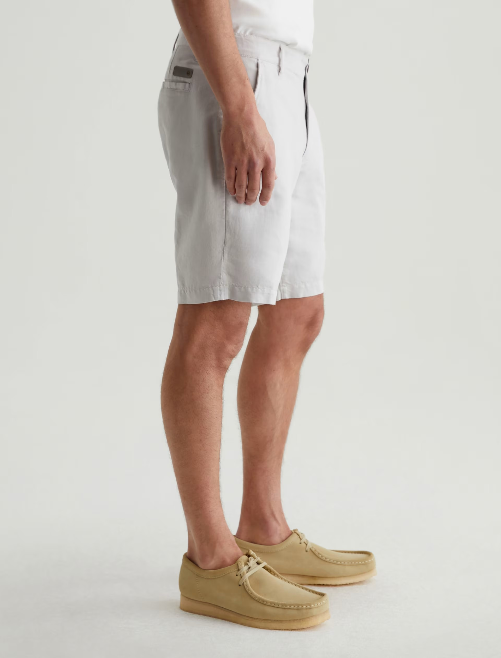 AG - Linen Blend Wanderer Short - Silver Fog