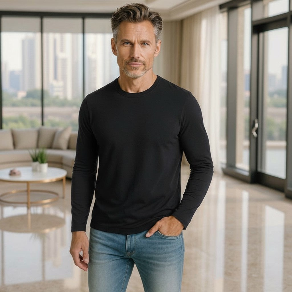 Long Sleeves Crew Neck