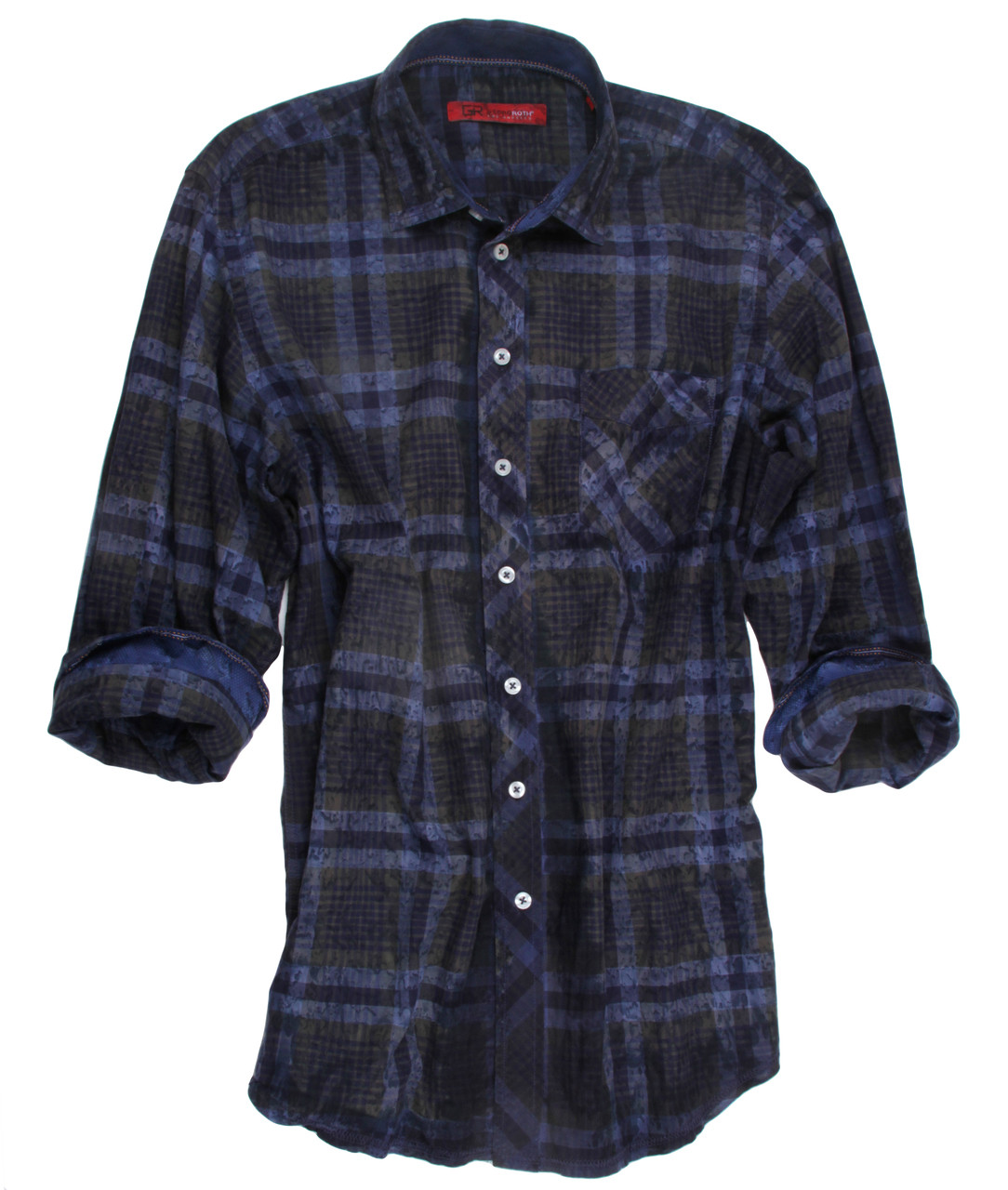 Georg Roth Los Angeles long sleeve button up Shirt Garment Dyed Men Shirt