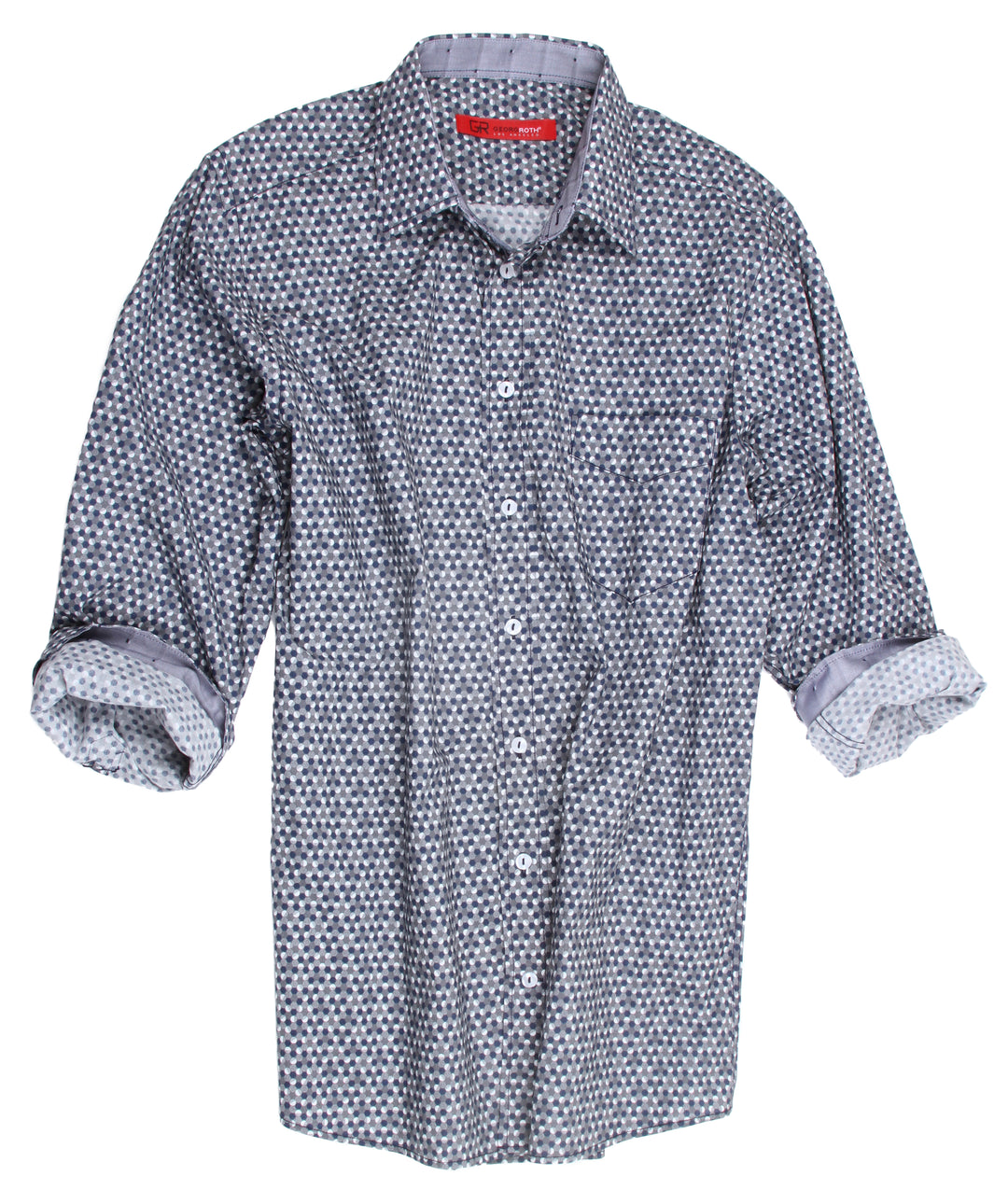 Georg Roth Los Angeles 21033 long sleeve button up Men Shirt mini print