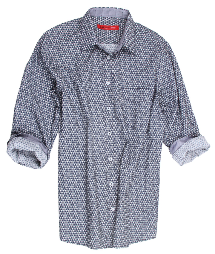 Georg Roth Los Angeles 21033 long sleeve button up Men Shirt mini print
