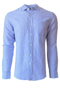 Georg Roth Los Angeles 25045 Long Sleeve Lilac White Mini Check Lux Linen