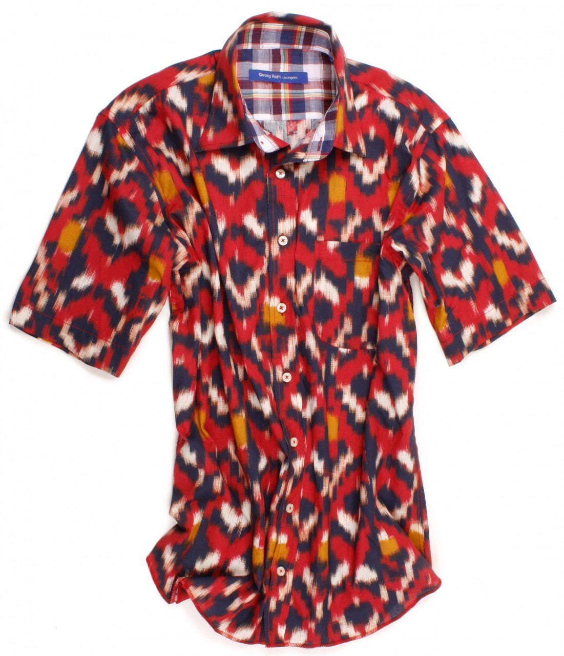 Georg Roth Los Angeles short sleeve button up Men Shirt multi pattern print 30024