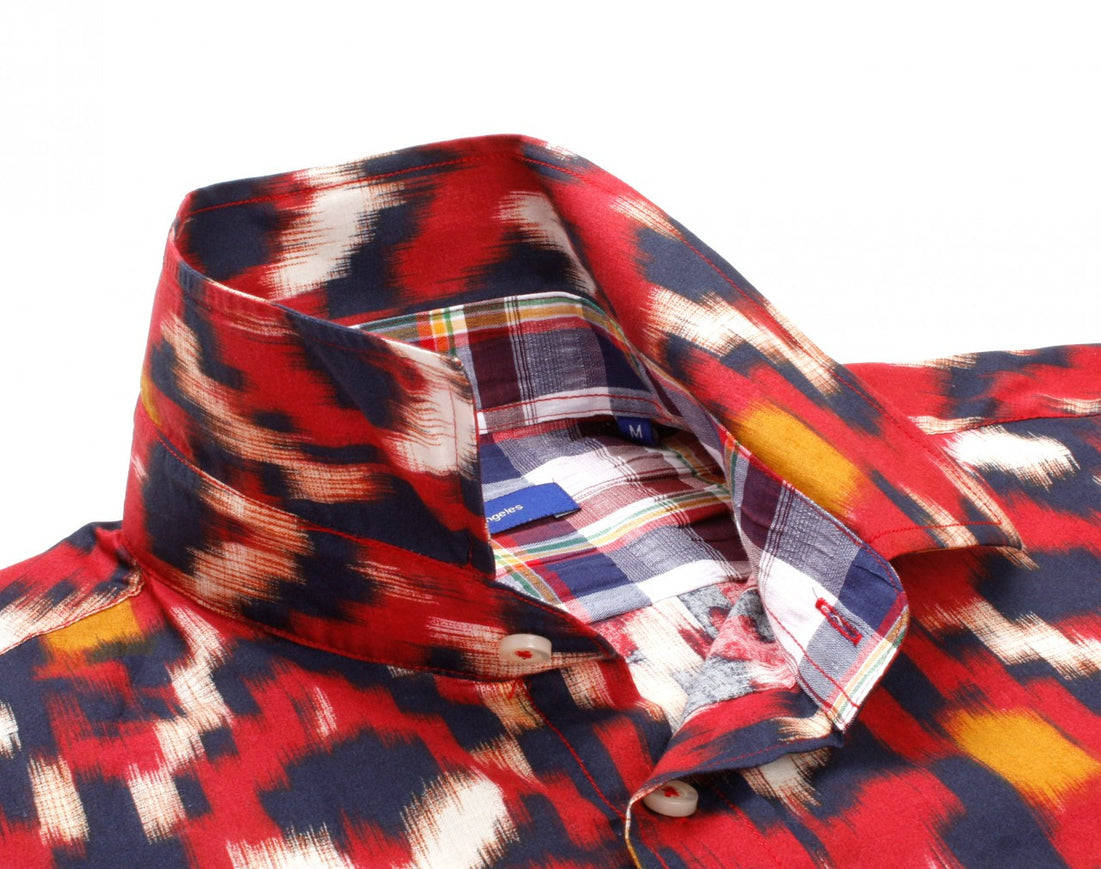 Georg Roth Los Angeles short sleeve button up Men Shirt multi pattern print 30024