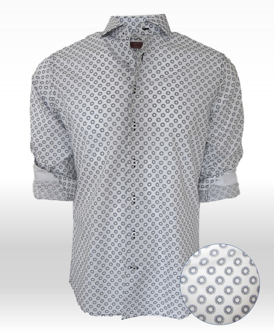 Georg Roth Los Angeles long sleeve button up Men Shirt mini print