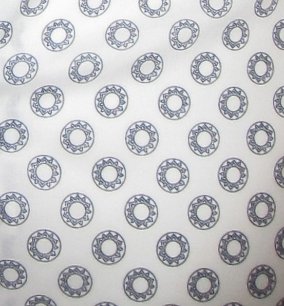 Casual and carefree....!  
You will absolutely love this midnight and white mini print.  
It is a soft cool, crisp Pima cotton fabric for comfort and easy washing.  Great with any jean or pant it will take you anywhere, anytime, day or evening.  
The sleeves having a coordinating white fabric that looks great when the cuffs are rolled.  
A perfect start for the up and coming summer season!
100% Pima Cotton