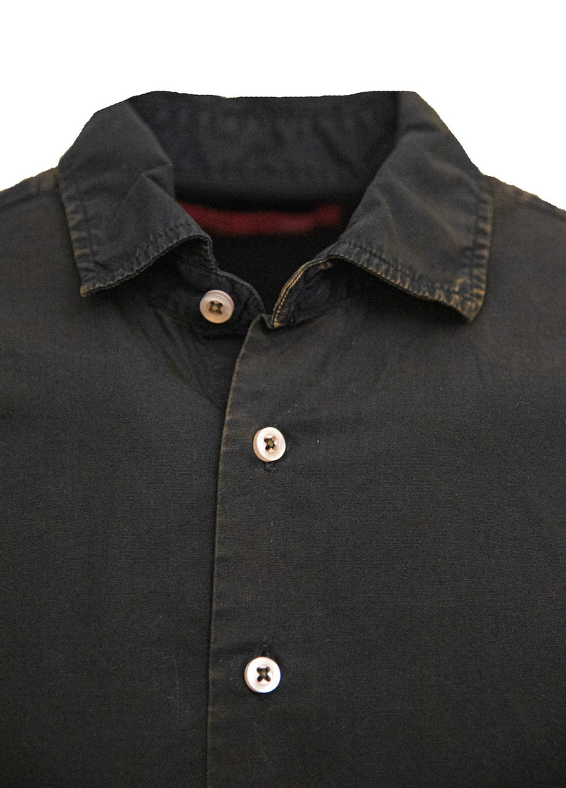 Georg Roth Los Angeles long sleeve button up Shirt Garment Dyed chocolate Men Shirt