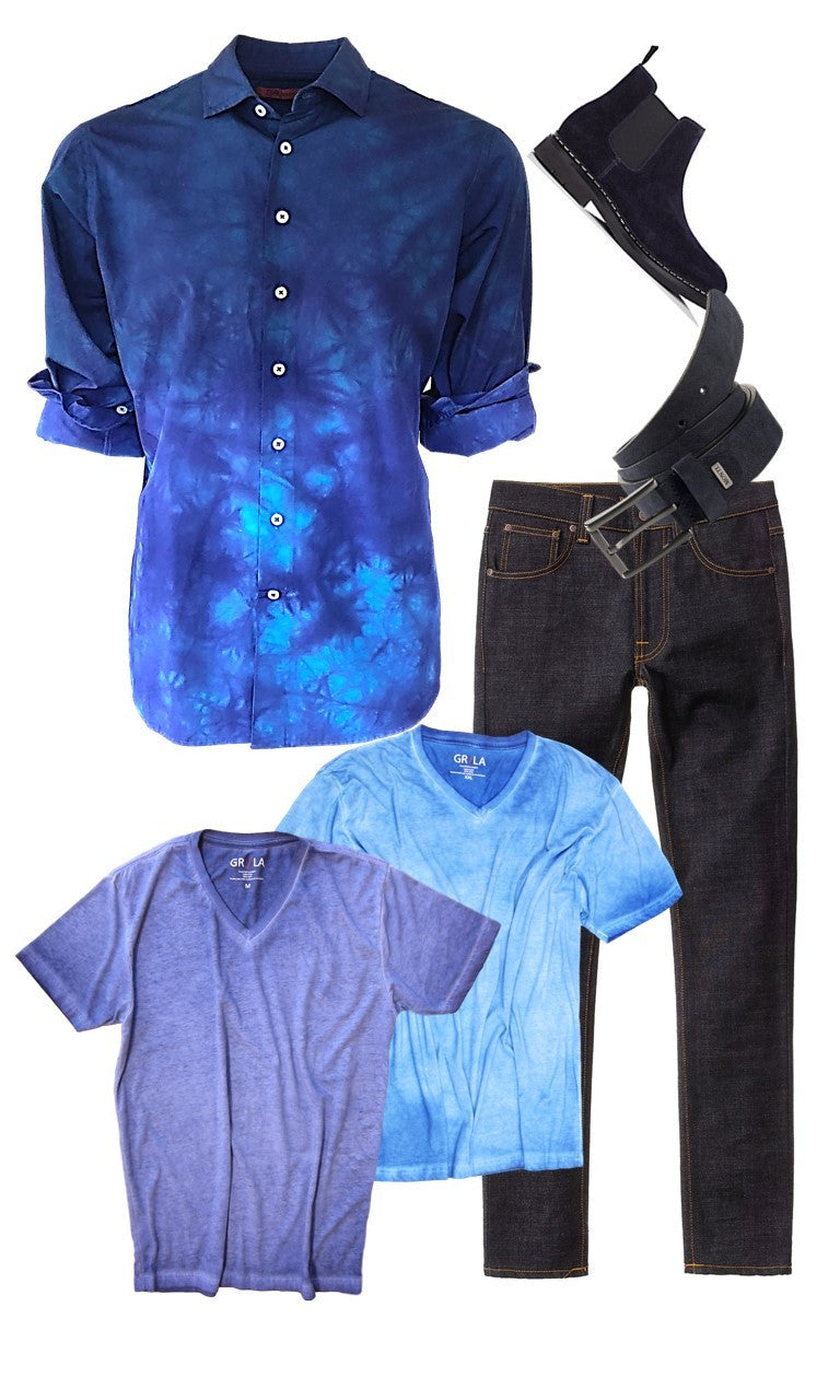 Georg Roth Los Angeles long sleeve button up Shirt Garment Dyed Men Shirt