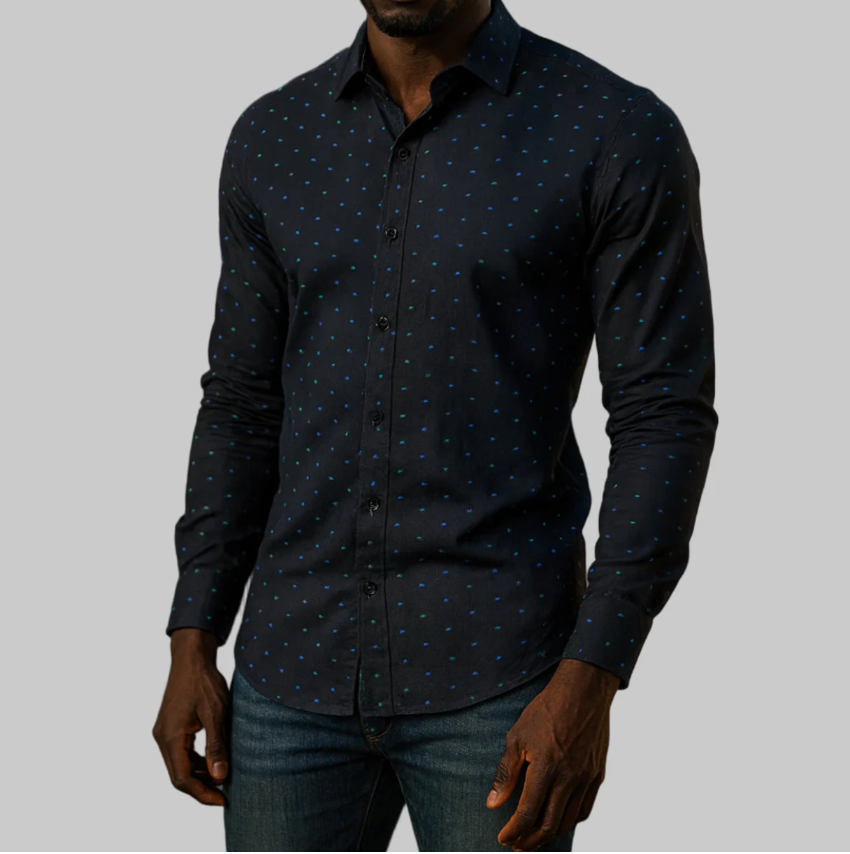 37024-020 Long Sleeve Midnight Mini Motifs