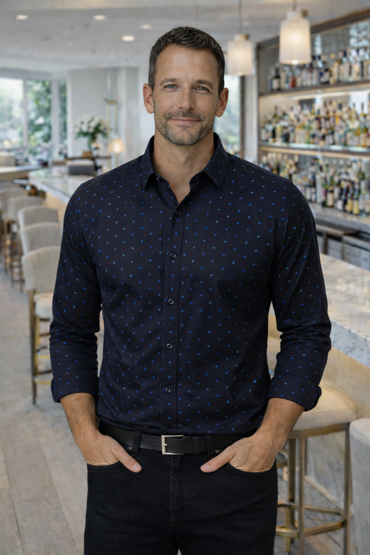 Georg Roth Los Angeles 37024-020 Long Sleeve Midnight Mini Motifs