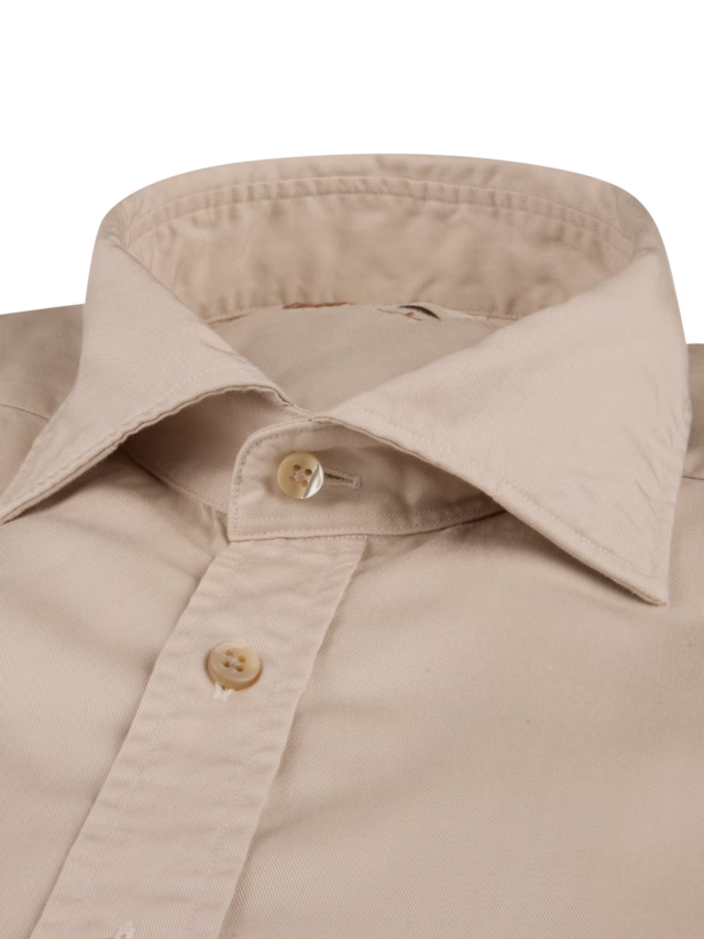 Stenstroms - Twill Button Down - Beige
