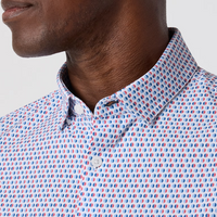 Mizzen+Main / Leeward Short Sleeve / White Abstract Circle