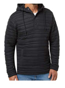 PURE COMFORT PULLOVER COTTON QUILTED HOODIE
70% Cotton / 30% Pol
Machine or Hand wash as in cold water, no bleach 