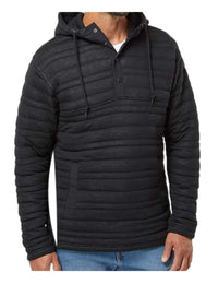 PURE COMFORT PULLOVER COTTON QUILTED HOODIE
70% Cotton / 30% Pol
Machine or Hand wash as in cold water, no bleach 