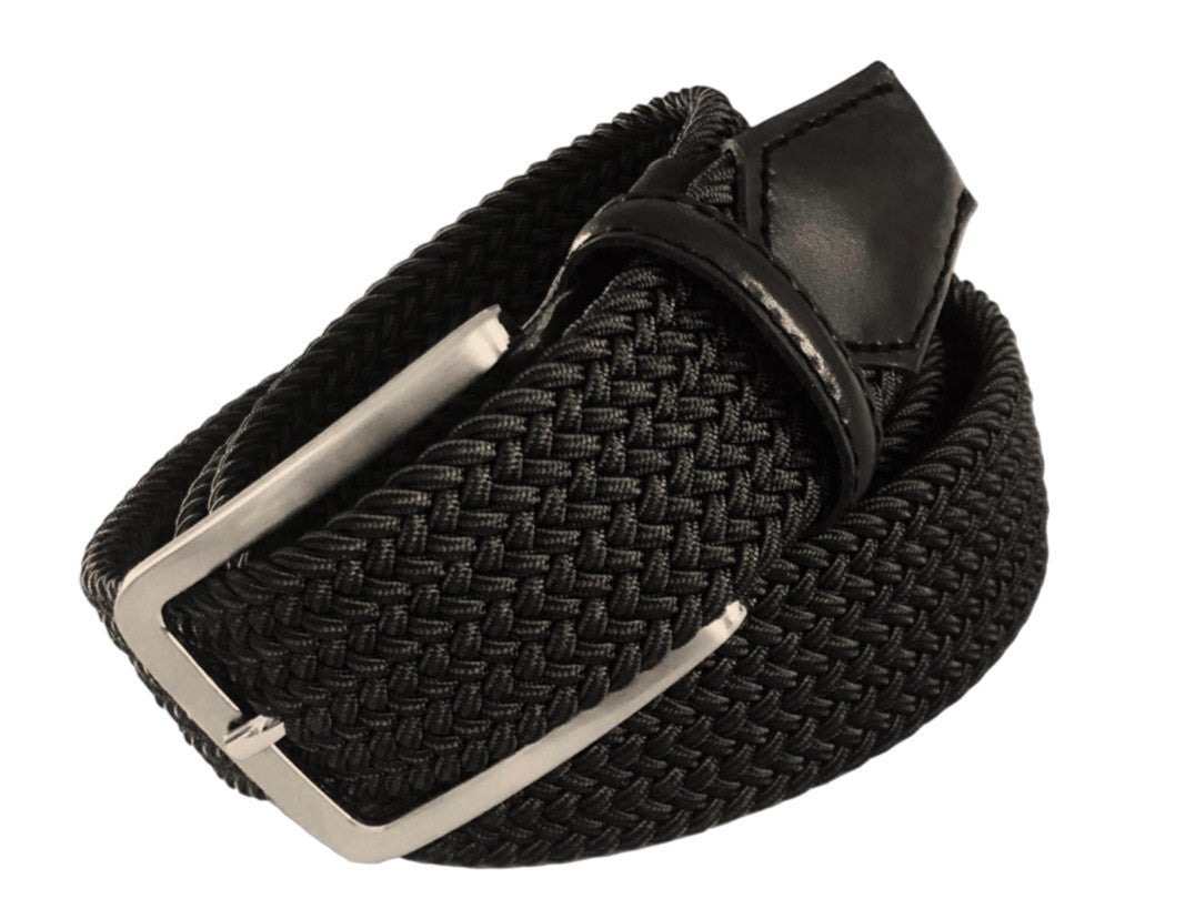 Georg Roth Los Angeles Mens Black-Stretch-Belt Golf Belt Bonn-9088