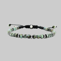 Heishi Gemstone, Faceted Hematite - Turquoise
