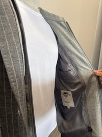 Richard Choi - H220 Hooded Blazer - Charcoal Pinstripe