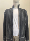 Codice - Cashmere Blend Knit Zip Up - Charcoal 90