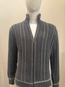 Codice - Cashmere Blend Knit Zip Up - Charcoal 90