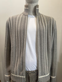 Codice - Cashmere Blend Knit Zip Up - Grey 97