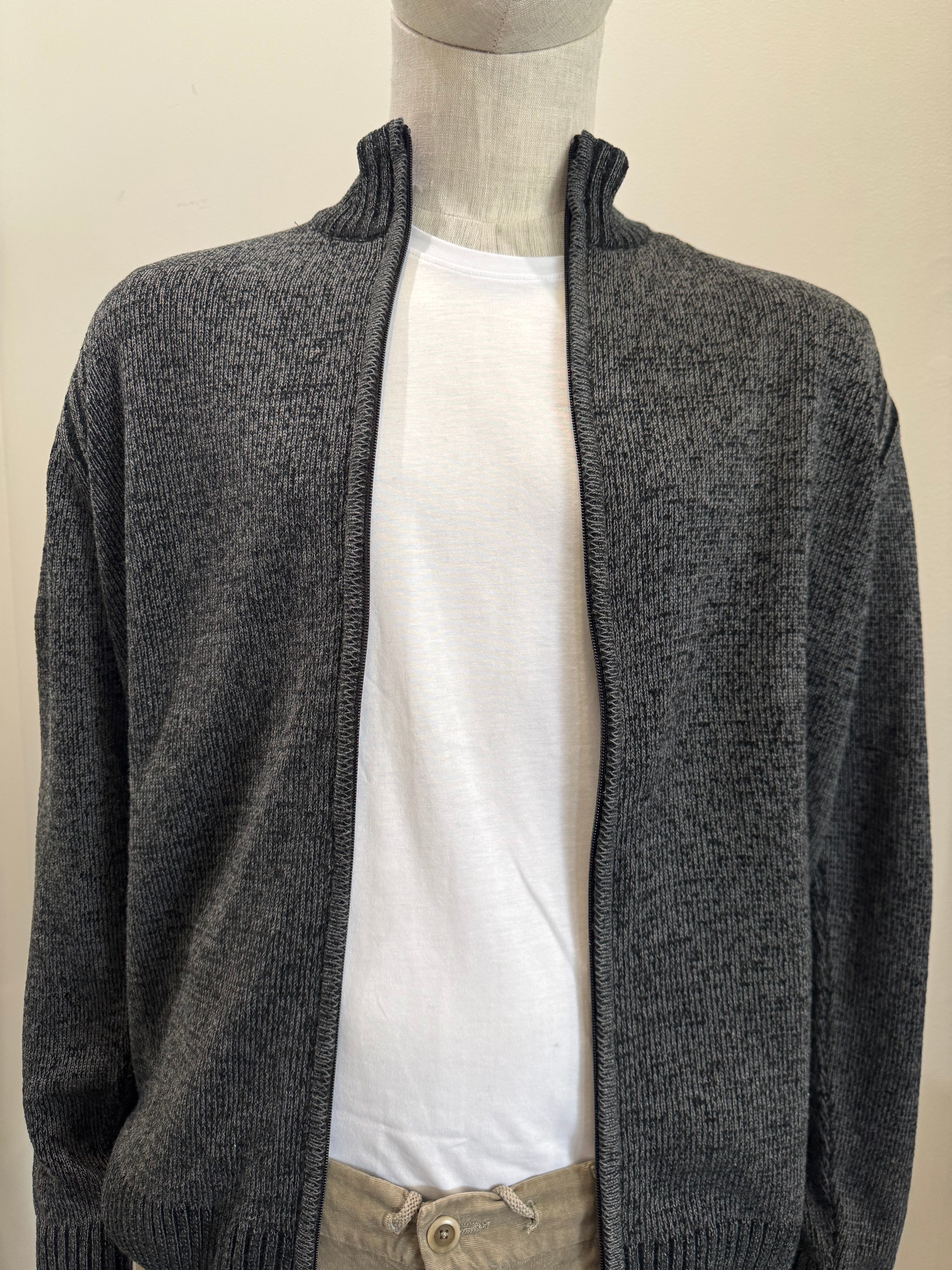 Codice - Velvet Wool Zip Up SW2459 - Black/Charcoal 97