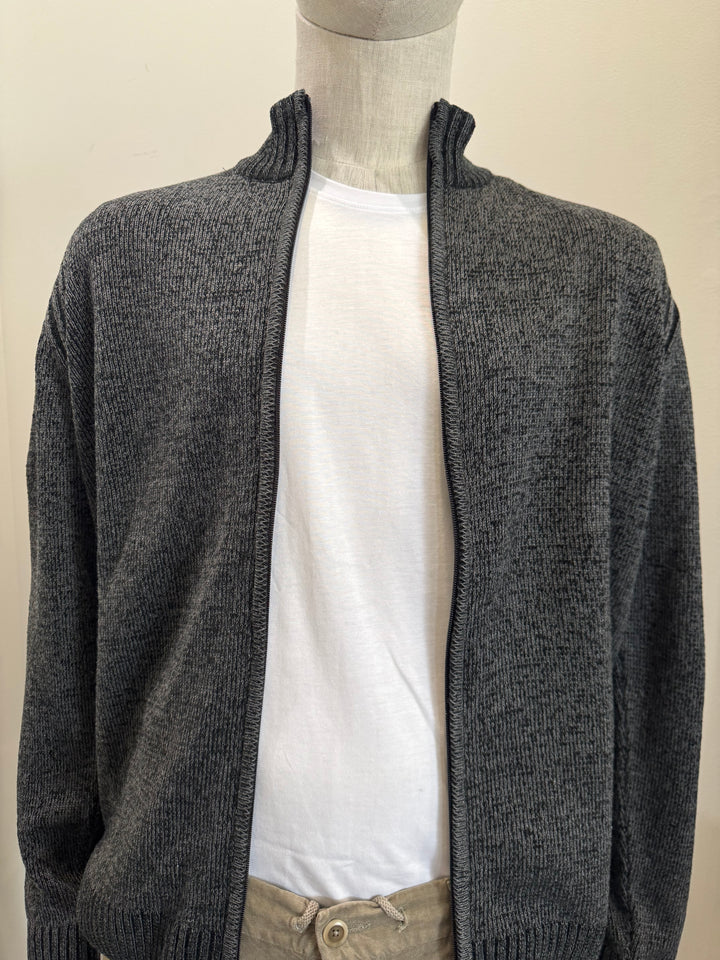 Codice - Velvet Wool Zip Up SW2459 - Black/Charcoal 97