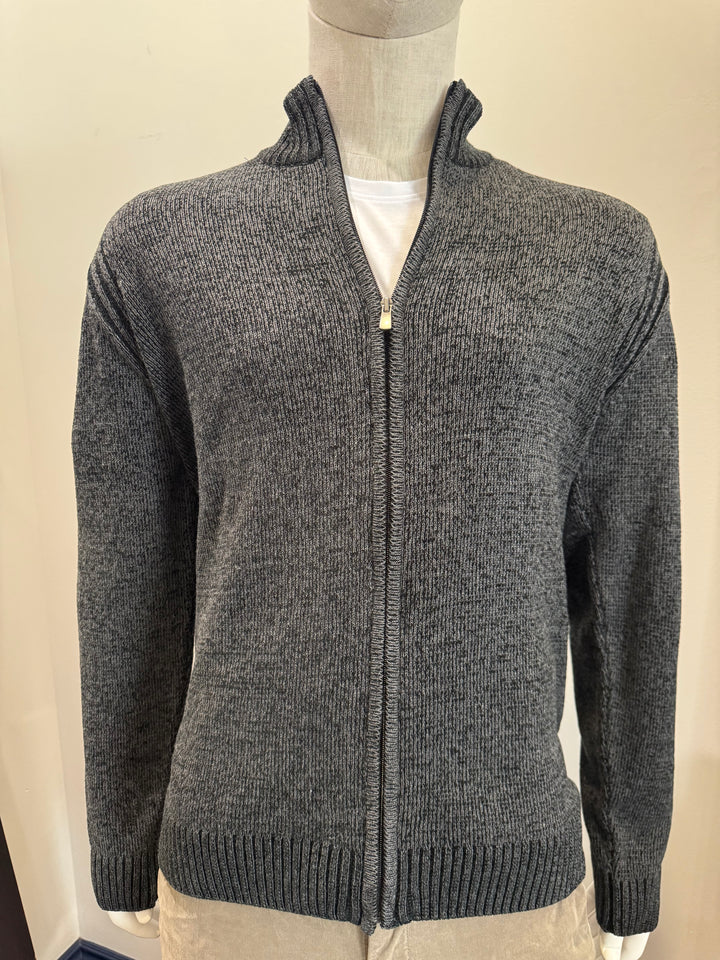 Codice - Velvet Wool Zip Up SW2459 - Black/Charcoal 97
