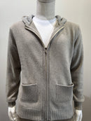 Codice - Wool Cashmere Zip Up Hoodie AW2451 - Taupe 97