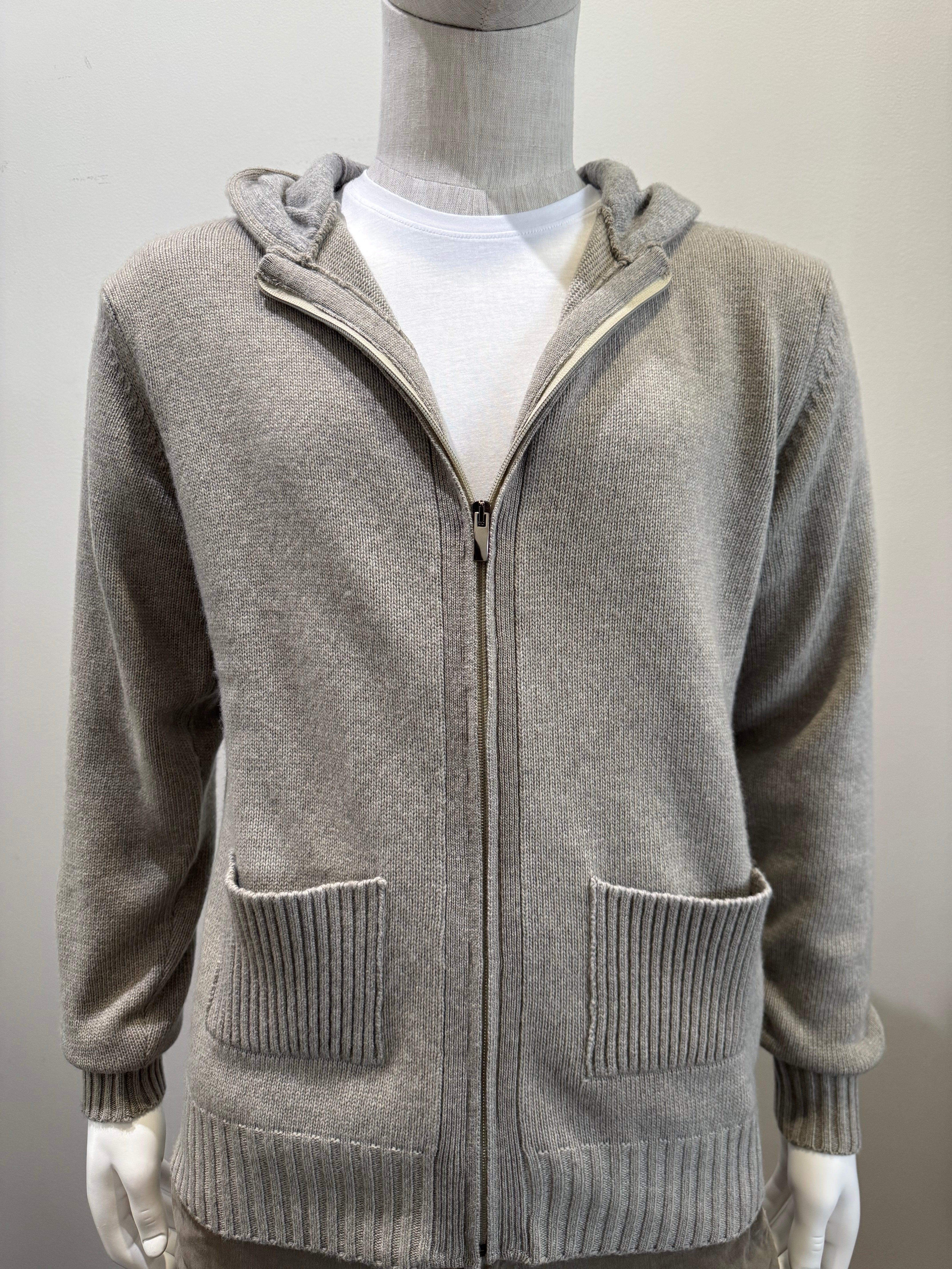 Codice - Wool Cashmere Zip Up Hoodie AW2451 - Taupe 97