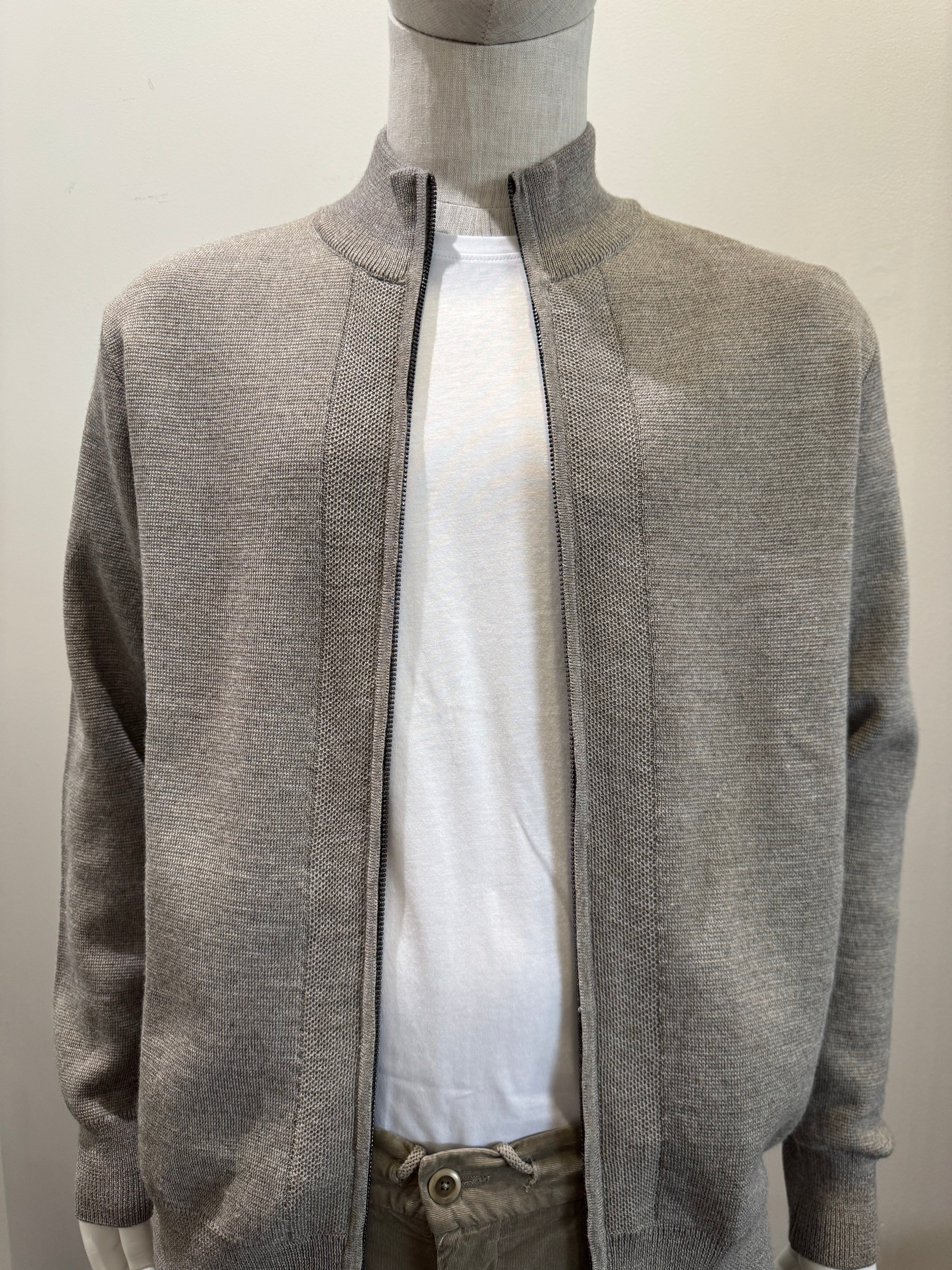 SAND - Knit Zip 5627 - Taupe