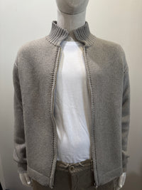 Codice - Cashmere Blend Knit Zip Up AW2449 - Grey 10