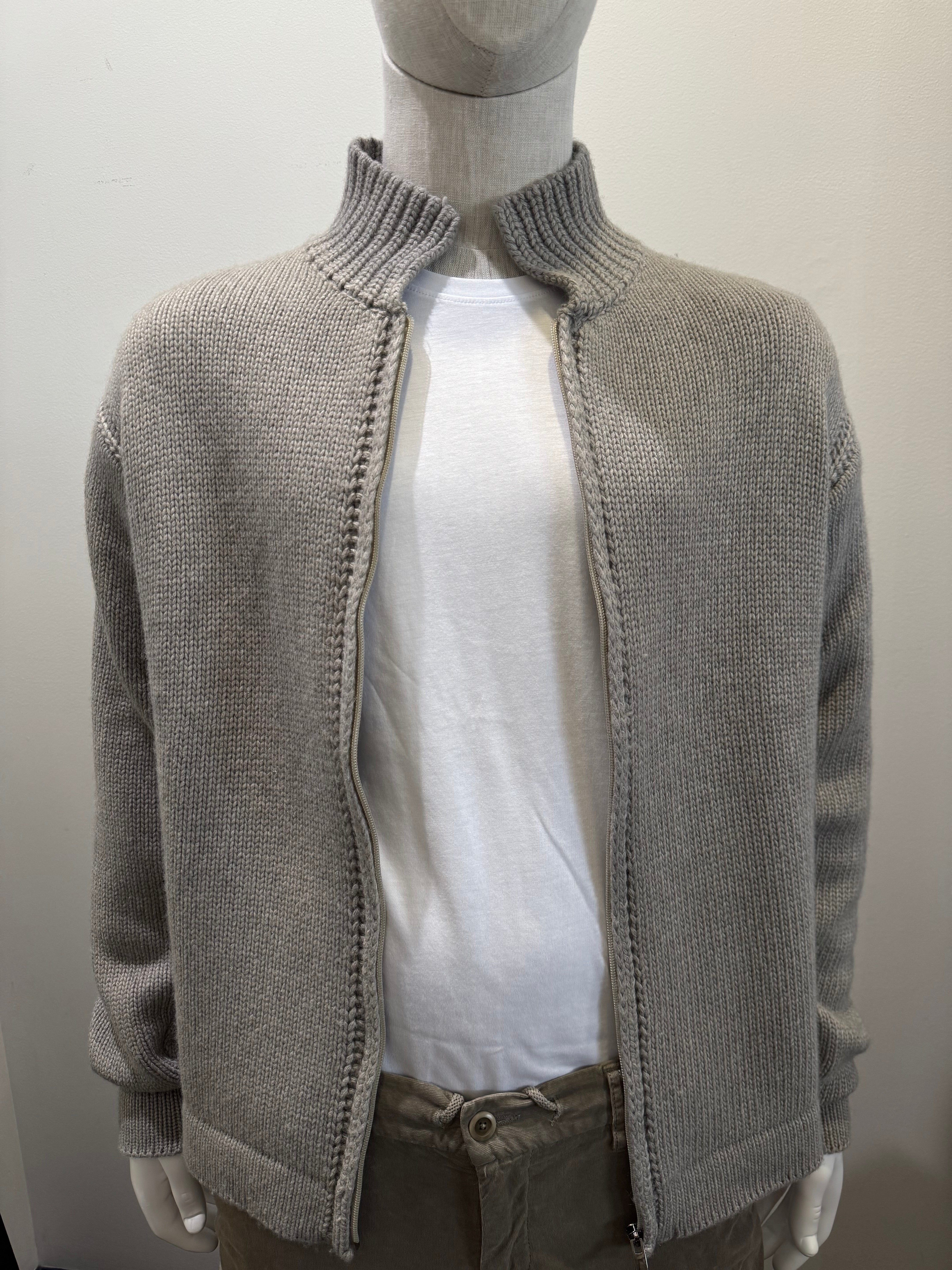 Codice - Cashmere Blend Knit Zip Up AW2449 - Grey 10