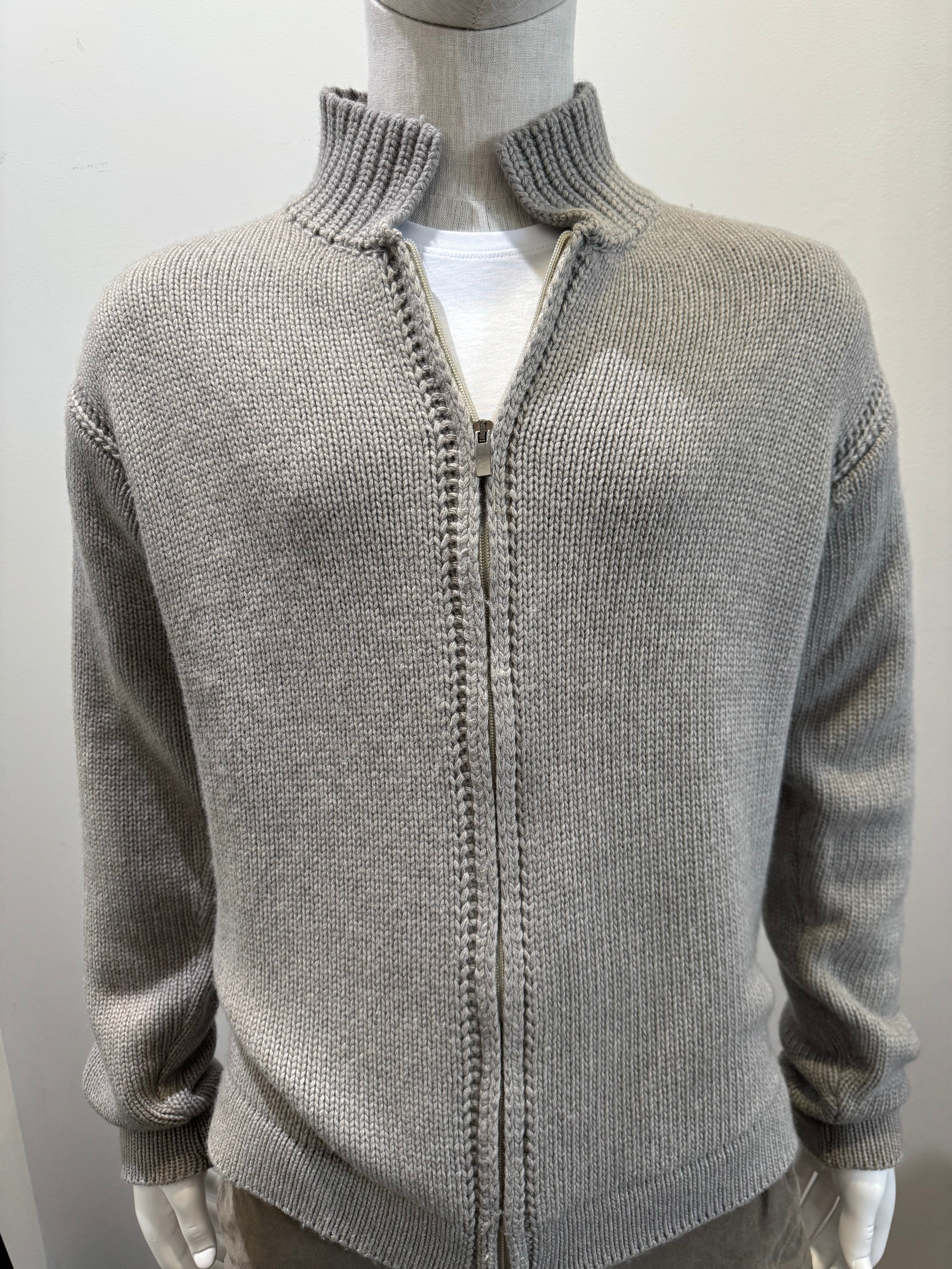 Codice - Cashmere Blend Knit Zip Up AW2449 - Grey 10