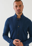 Patrick Assaraf - Double Face Merino Button Front Jacket - Blue