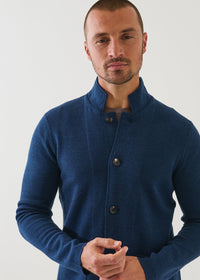 Patrick Assaraf - Double Face Merino Button Front Jacket - Blue