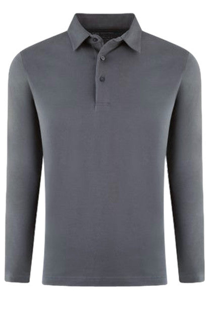 Georg Roth Los Angeles - Luxury Pima Cotton Mens Polo Long Sleeves POLS-70633 Grey