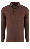 Georg Roth Los Angeles - Luxury Pima Cotton Mens Polo Long Sleeves POLS-80533 Chocolate