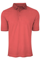 So super soft and feel good is our Limited Edition Garment Dyed Polo.

A warm shade of red is vivid and rich, looks fabulous with denim, khakis or whites. Special treatment and chemical free. Hand or machine was cold, lay flat to dry and go!
Slightly tapered. For a comfort fit we recommend sizing up.
100% PIMA COTTON