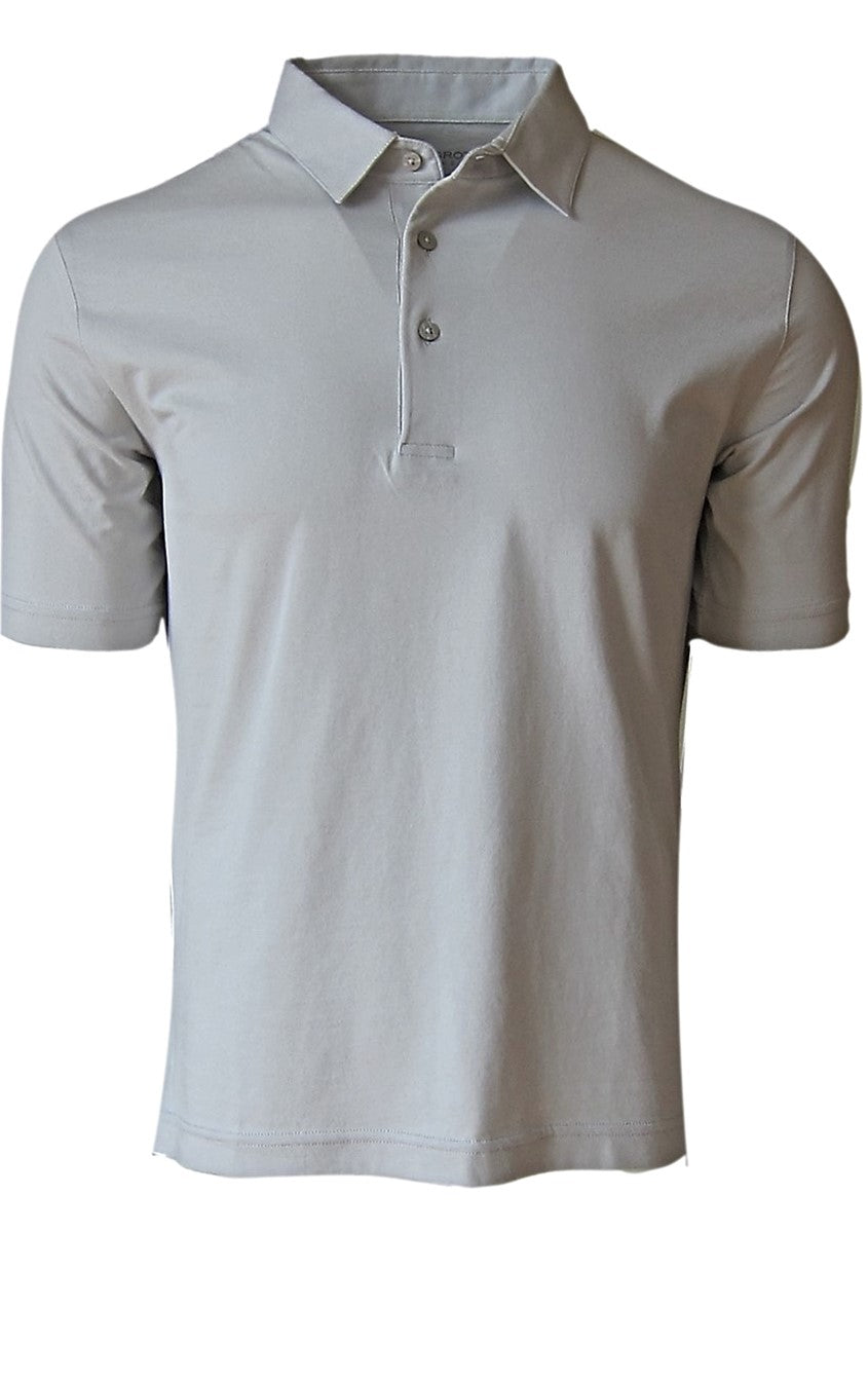 GEORG ROTH LOS ANGELES - Luxury Short Sleeves Pima Cotton Mens Polo Shirt POSS-7023 CEMENT