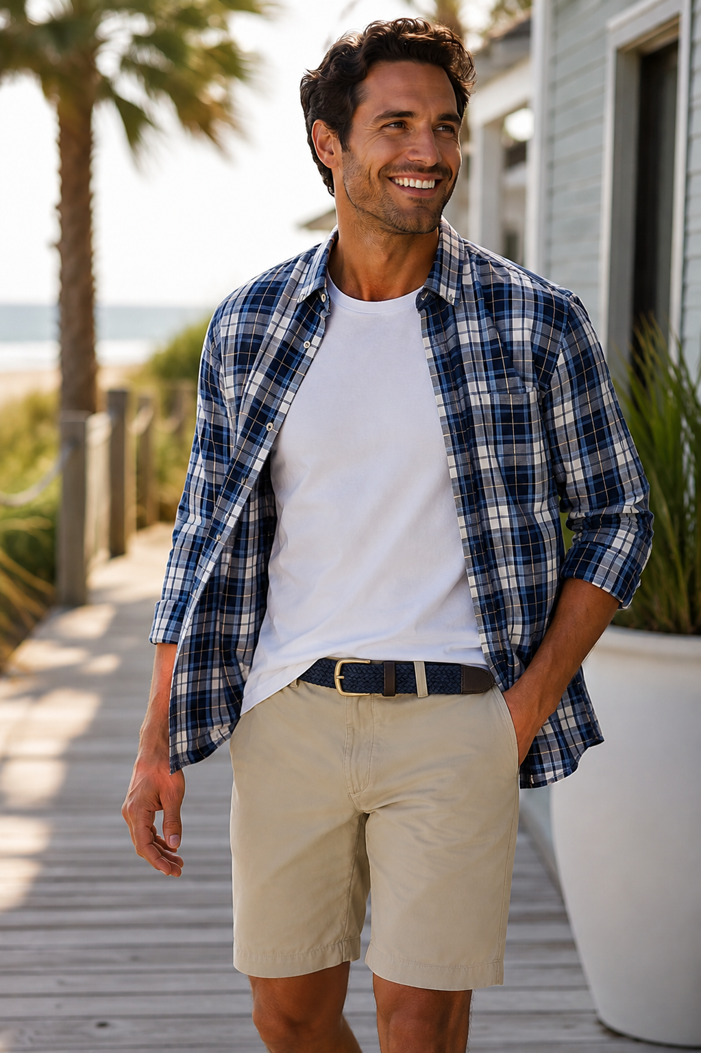 MENS CHINO SHORTS W/ STRETCH-Cement-SHS-1555-Inseam 9"