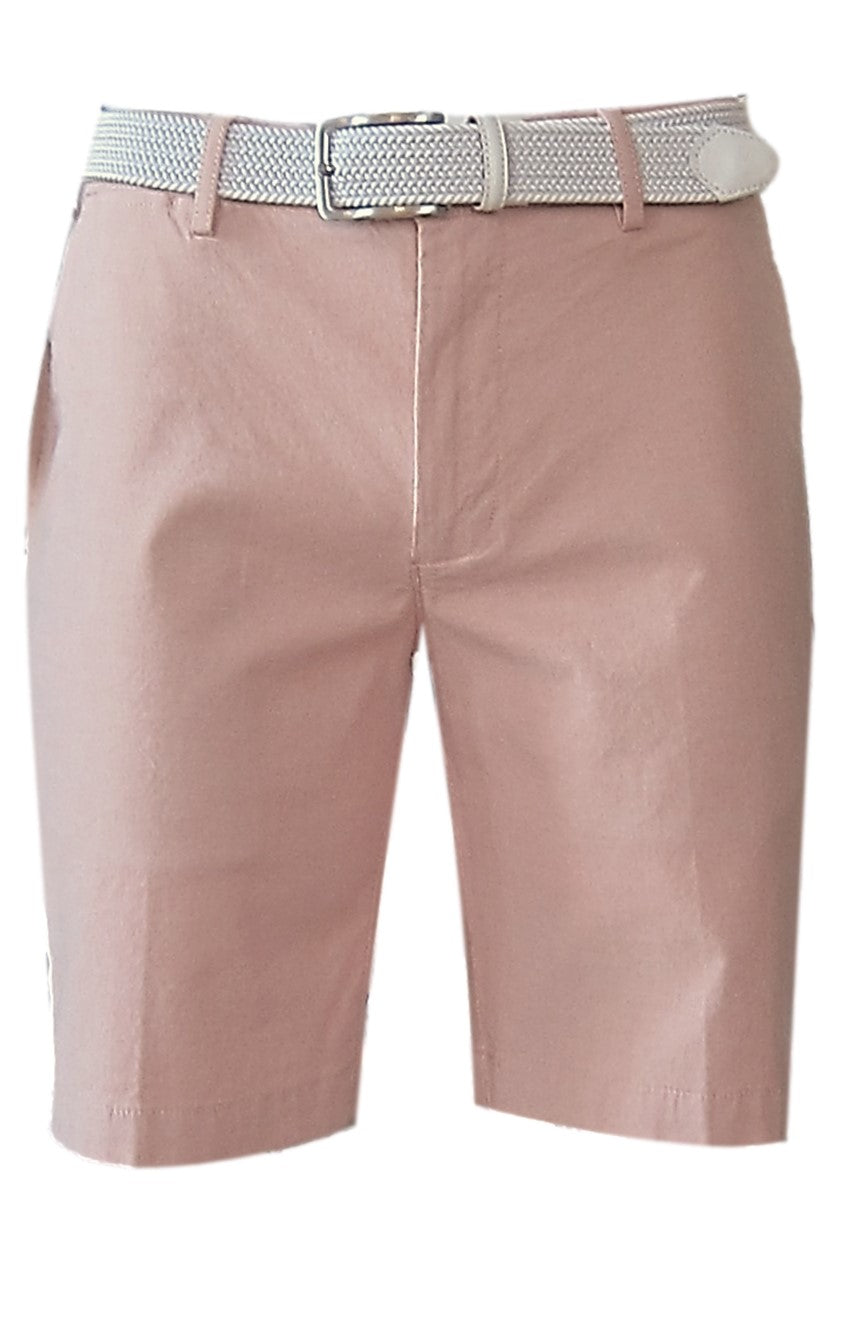 MENS-CHINO-SHORTS W/STRETCH-Oxford-Salmon-SH-3417-Inseam 11"