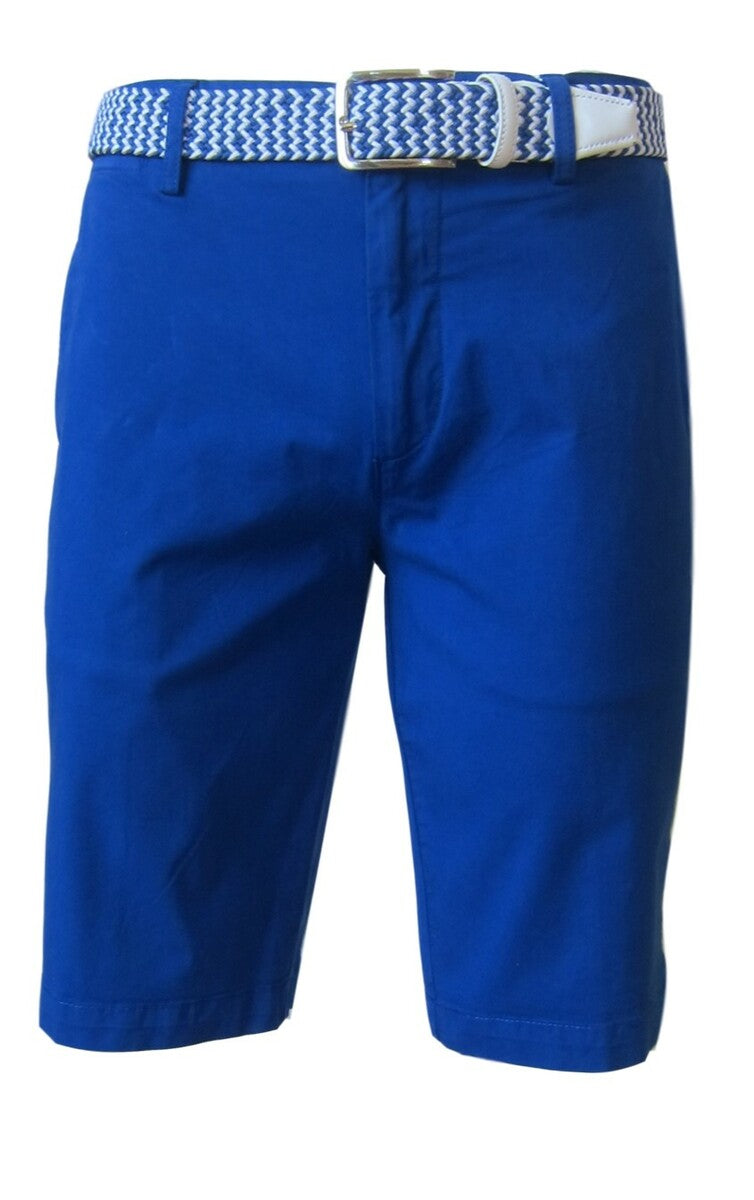 MENS CHINO SHORTS W/ STRETCH - Royal SH-5037-Inseam 11"