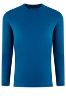 Georg Roth Los Angeles - Luxury Crew-Neck Long Sleeves Pima Cotton Mens T-shirt TCLS-50632 Sapphire