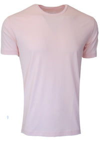Luxury Crew-Neck Short Sleeves Pima Cotton Mens T-Shirt Pink TCSS-3015
