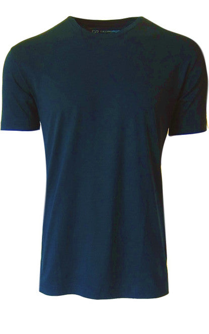 Luxury Crew-Neck Short Sleeves Pima Cotton Mens T-Shirt Navy TCSS-5013