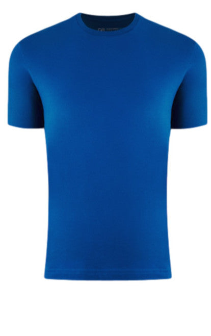 Luxury Crew Neck Short Sleeves Pima Cotton Mens Sapphire TCSS-5062