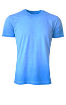 Luxury Crew Neck Short Sleeves Pima Cotton Mens Blue Lagoon TCSS-5252