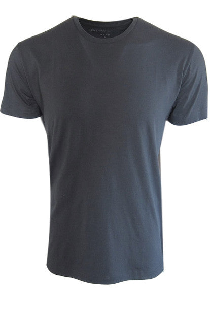 Luxury Crew Neck Short Sleeves Pima Cotton Mens Gray TCSS-7024